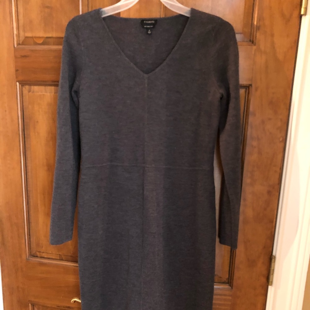 Gray sweater dress
